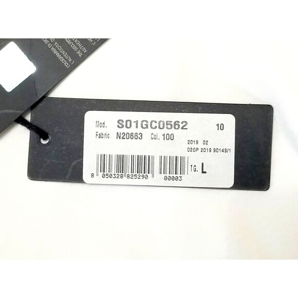 NWT JUST CAVALLI Men's White T Shirt Black Triangle Graphic Sz Large Tee Logo - Picture 8 of 12